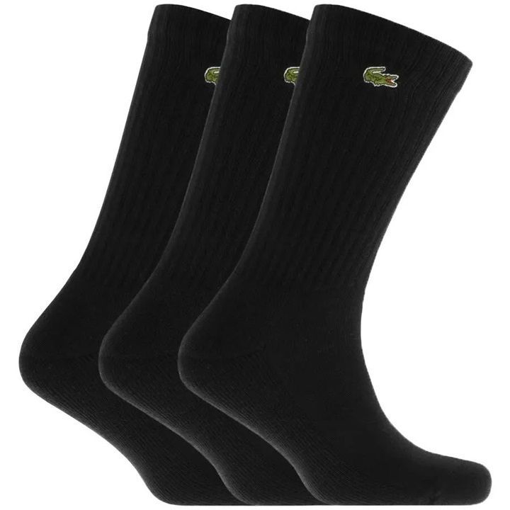 CALCETIN LACOSTE SPORT NEGRO X3 TENIS PADEL - 1