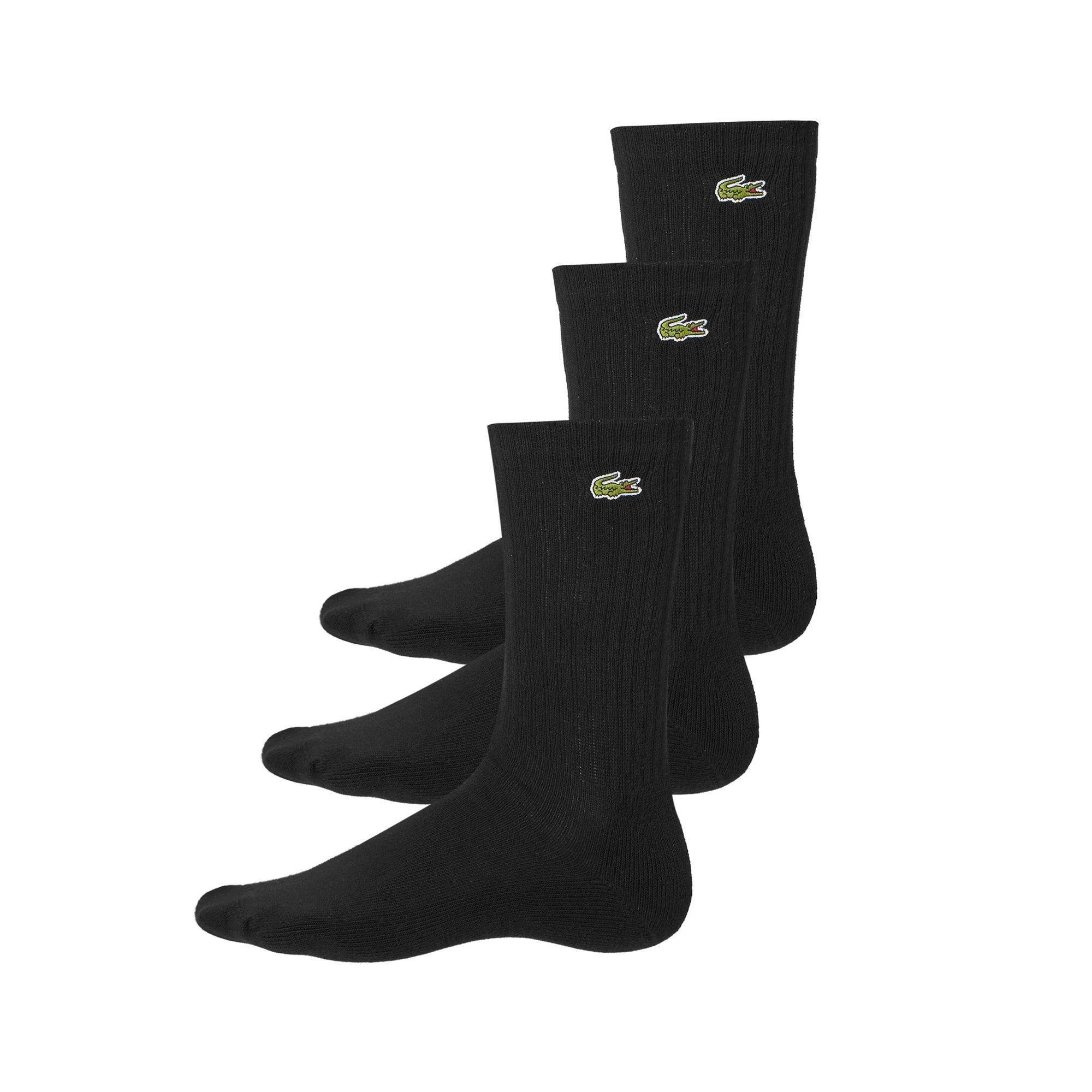 CALCETIN LACOSTE SPORT NEGRO X3 TENIS PADEL - 2