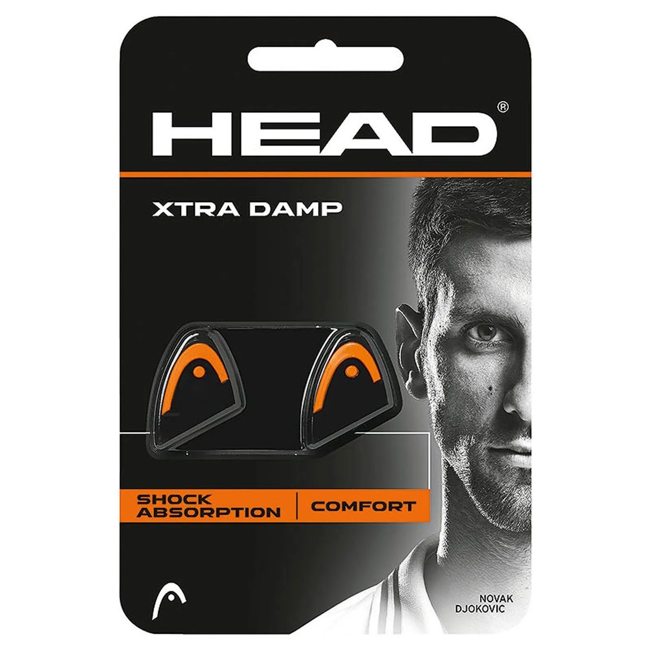 ANTIVIBRADOR TENIS HEAD XTRA DAMP NEGRO/NARANJO X2 - 1