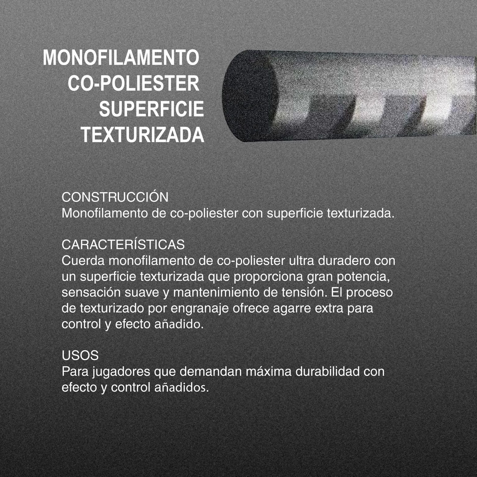CUERDA ZONS POLYMO TOUR ROUGH GRIS 1.25 - 12M - 2