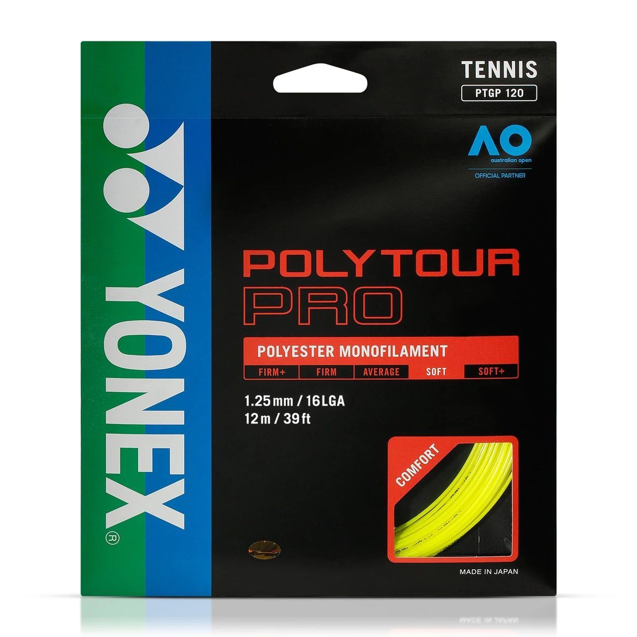 CUERDA YONEX POLY TOUR PRO EN COLOR AMARILLO 1.25 - 12M - 1