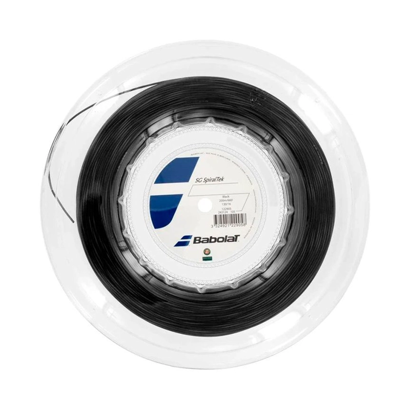 ROLLO DE CUERDA BABOLAT SPIRALTECK EN COLOR NEGRO 1.25 - 200M - 1