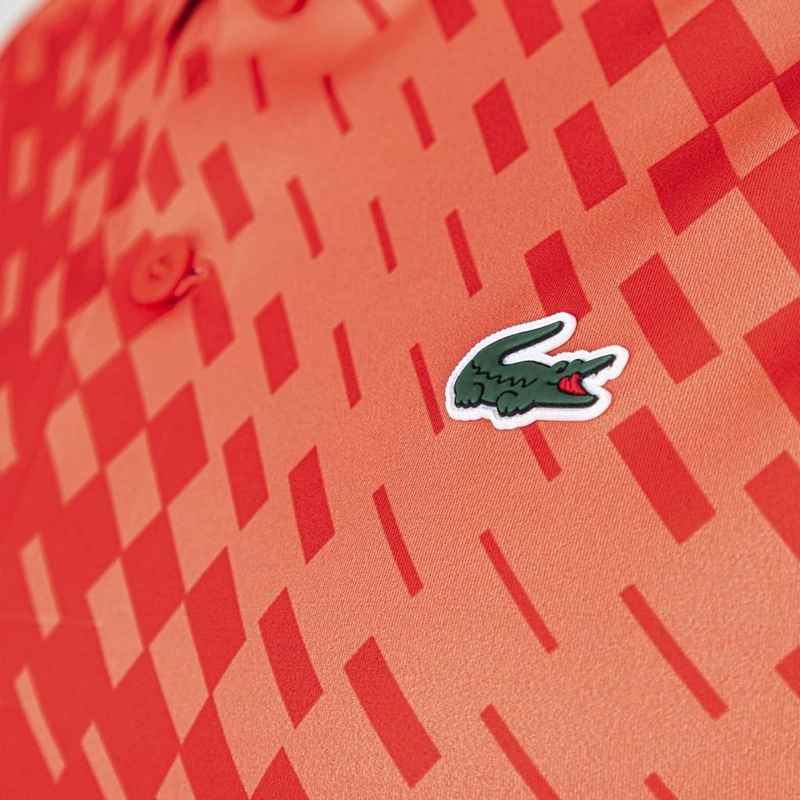 POLERA LACOSTE POLO NOVAK DJOKOVIC EN COLOR ROJO TENIS PADEL - 3