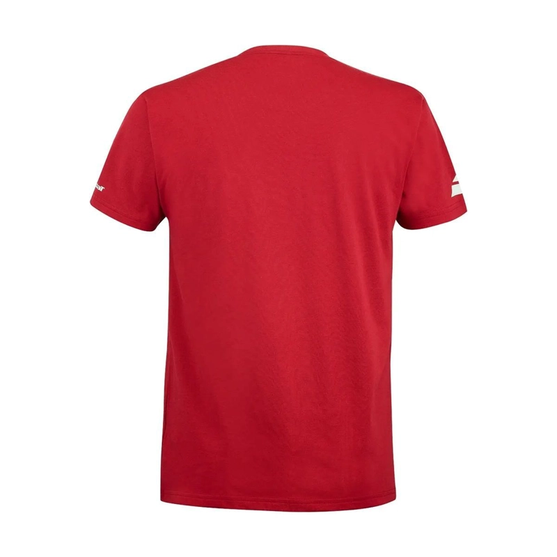 POLERA BABOLAT PADEL COTTON JUAN LEBRON EN COLOR ROJO TENIS PADEL - 2