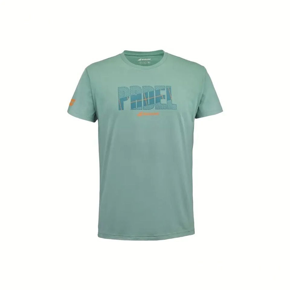POLERA BABOLAT PADEL COTTON TEE VERDE TENIS PADEL - 1