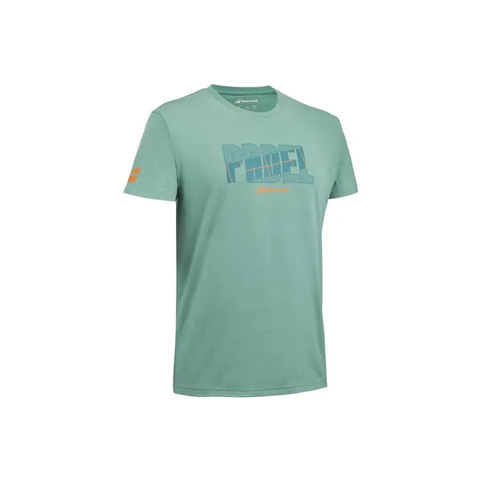 POLERA BABOLAT PADEL COTTON TEE VERDE TENIS PADEL - 3