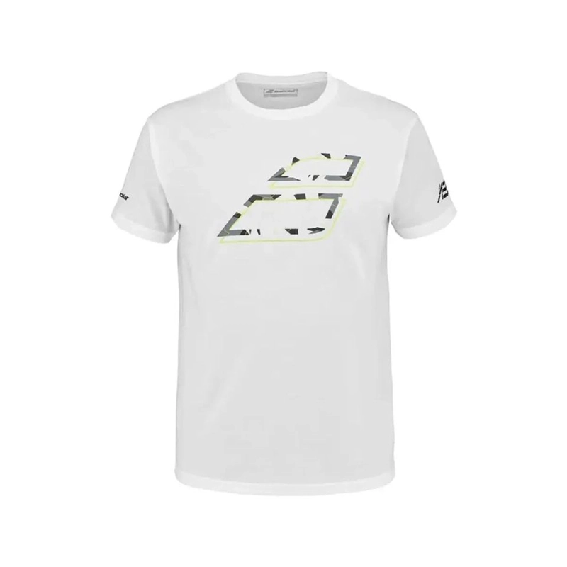 POLERA BABOLAT AERO COTTON TEE EN COLOR BLANCO TENIS PADEL - 1