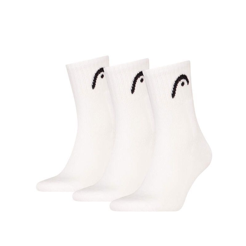 CALCETIN HEAD CLUB CREW EN COLOR BLANCO X3 TENIS PADEL - 1