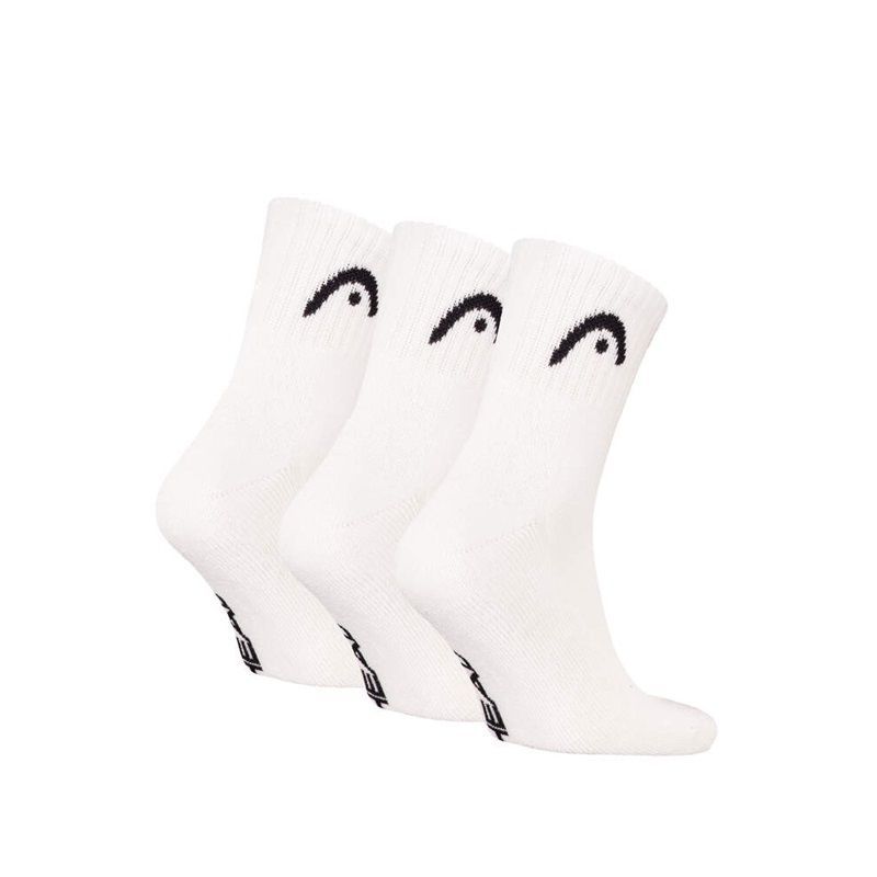 CALCETIN HEAD CLUB CREW EN COLOR BLANCO X3 TENIS PADEL - 2