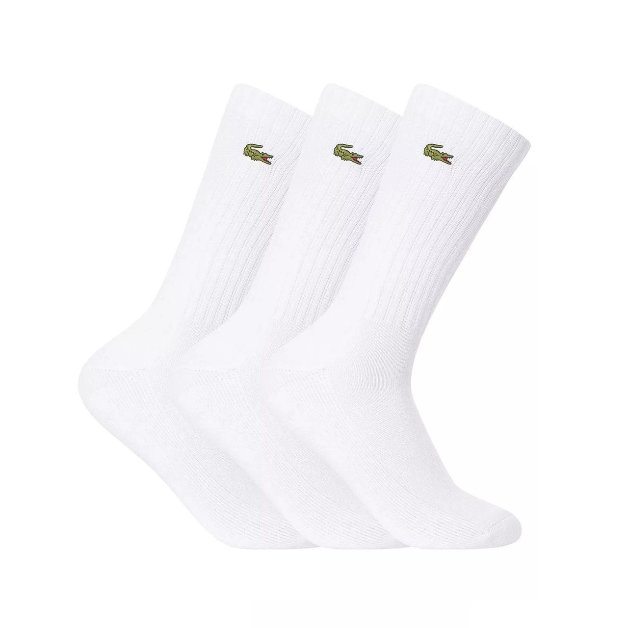 CALCETIN LACOSTE SPORT EN COLOR BLANCO X3 TENIS PADEL - 1