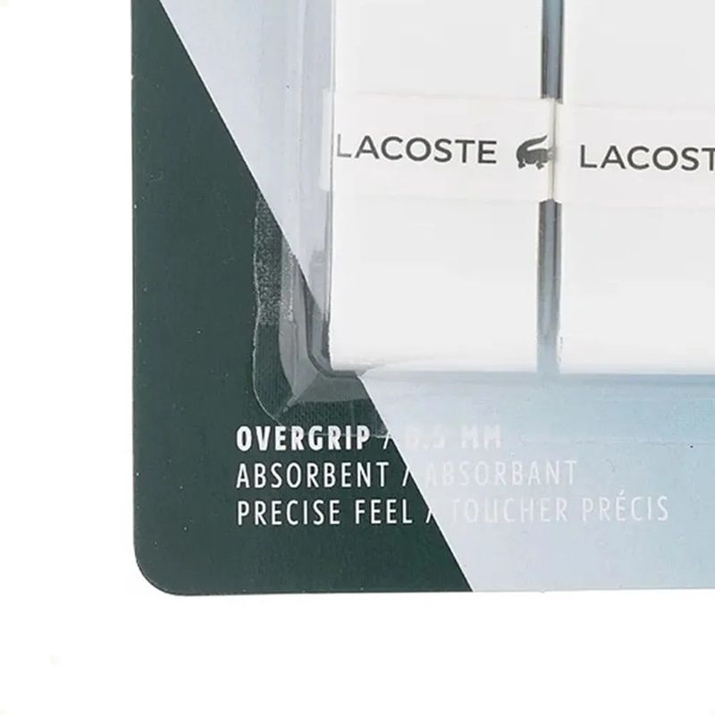 OVERGRIP LACOSTE EN COLOR BLANCO X3 TENIS PADEL - 2