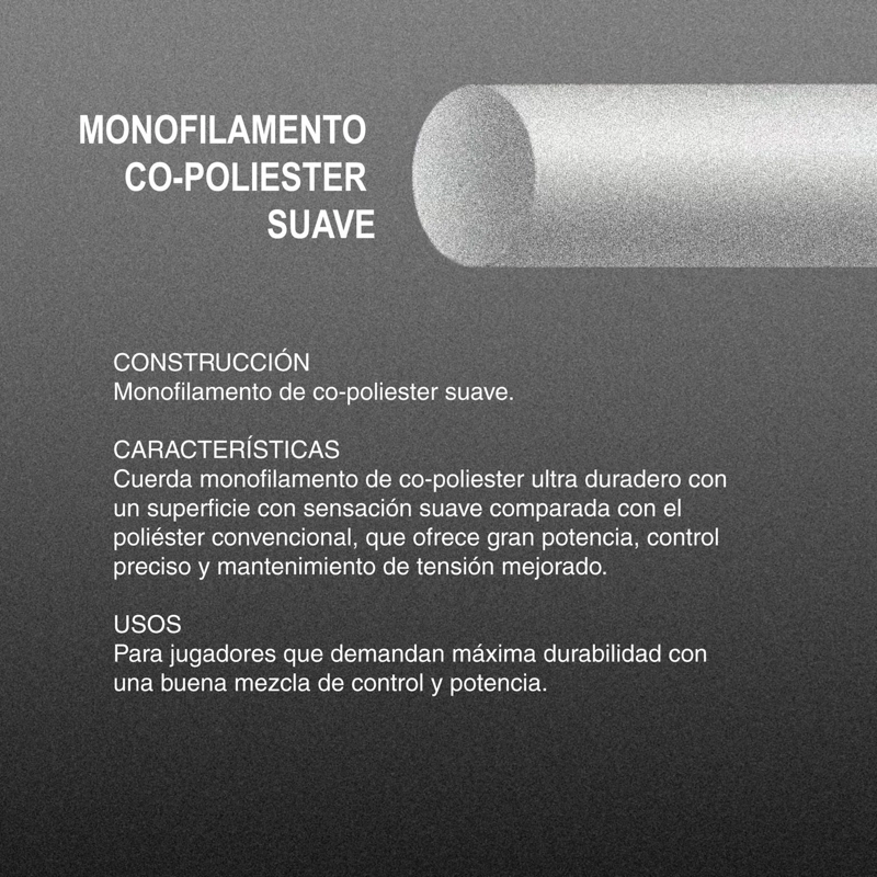CUERDA ZONS POLYMO TOUR EN COLOR NEGRO 1.23 - 12M - 2