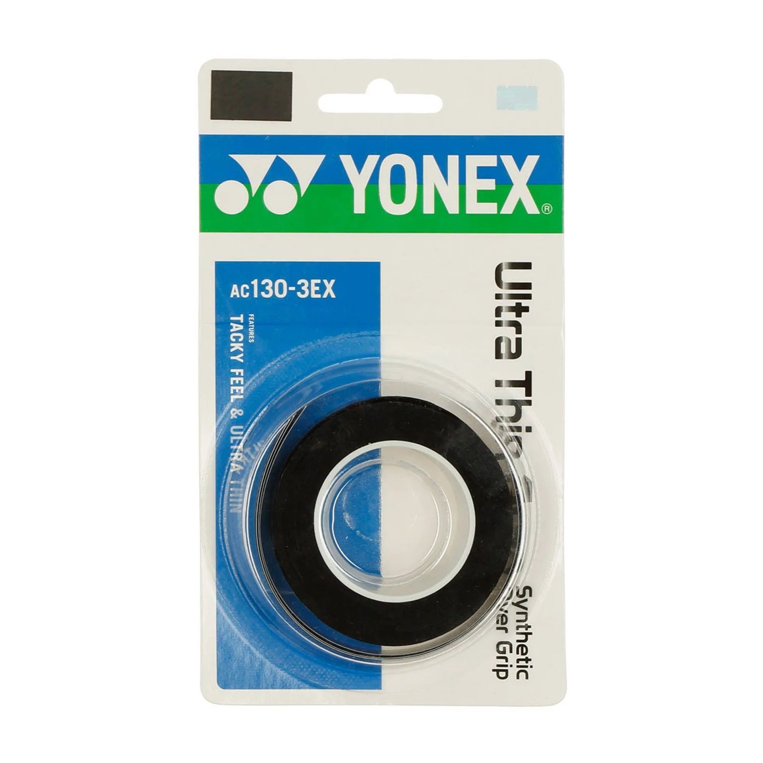 OVERGRIP YONEX ULTRA THIN GRAP EN COLOR NEGRO X3 TENIS PADEL - 1