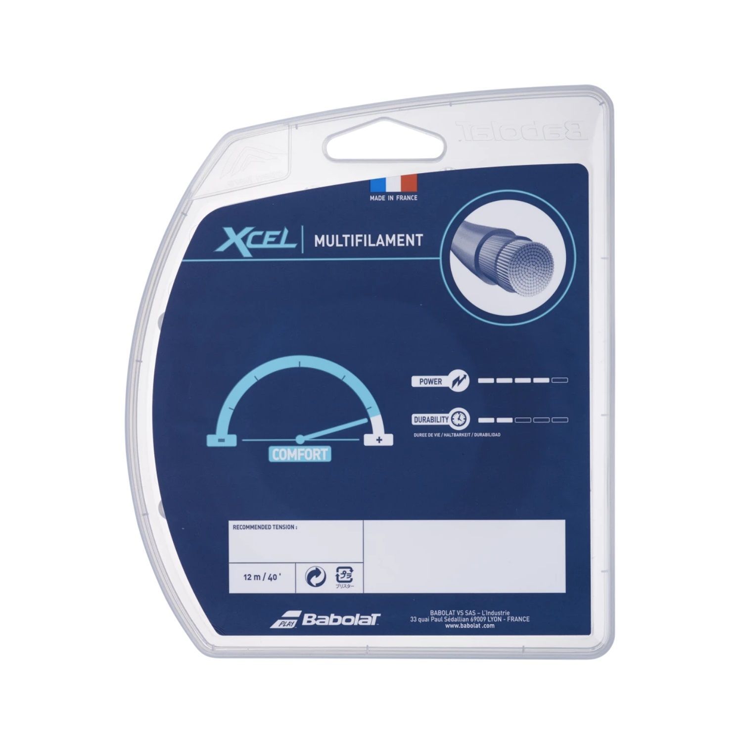 CUERDA BABOLAT XCEL NATURAL 1.30 - 12M - 2
