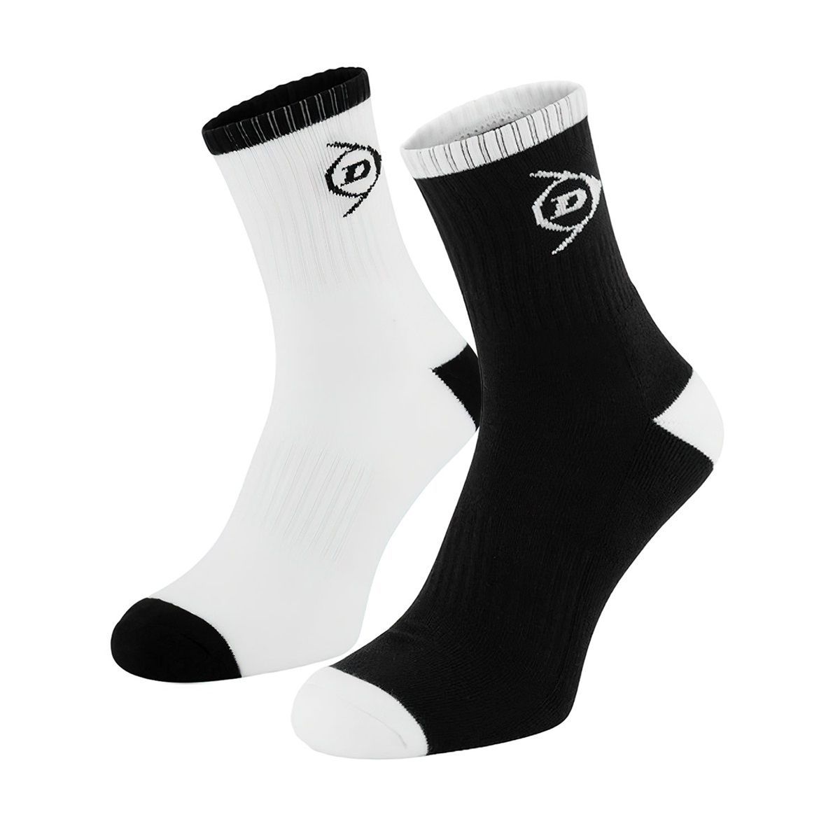 CALCETIN DUNLOP PERFORMANCE NEGRO/BLANCO X2 TENIS PADEL - 1