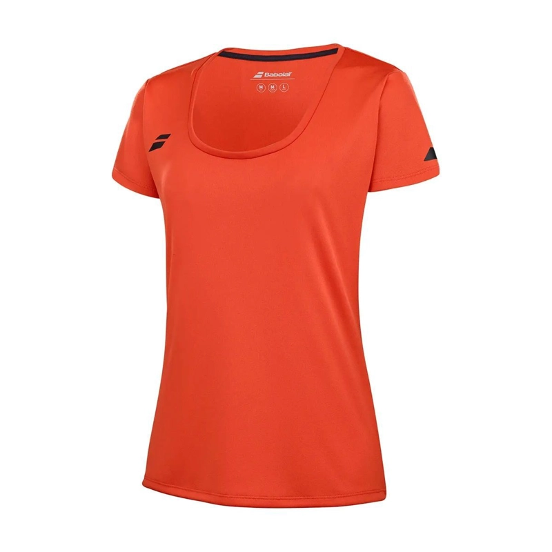 POLERA BABOLAT PLAY CAP SLEEVE TOP WOMEN NARANJA TENIS PADEL - 3