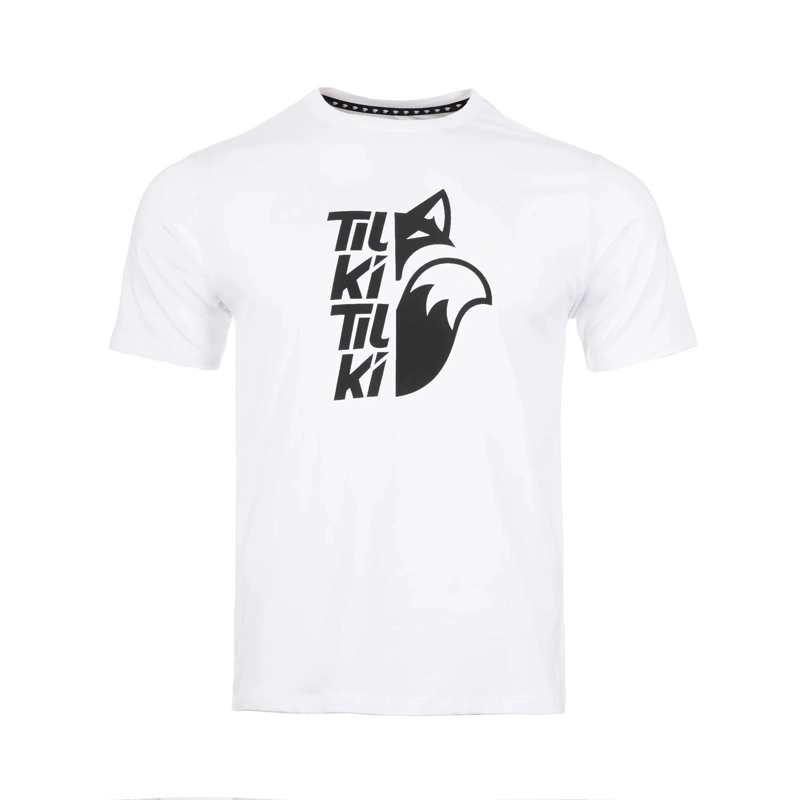 POLERA TILKI COTTON MIX BIG LOGO BLANCA/NEGRA TENIS PADEL - 1