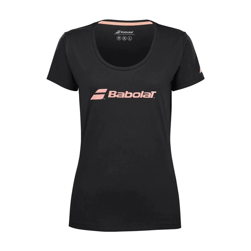 POLERA BABOLAT EXERCISE TEE WOMEN NEGRA TENIS PADEL - 1