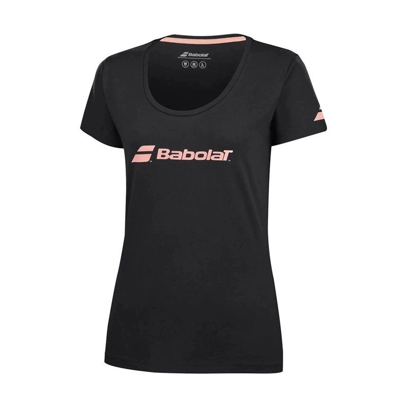 POLERA BABOLAT EXERCISE TEE WOMEN NEGRA TENIS PADEL - 3