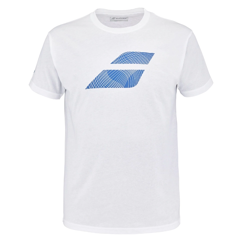 POLERA BABOLAT EXERCISE BIG FLAG TEE BLANCA TENIS PADEL - 1