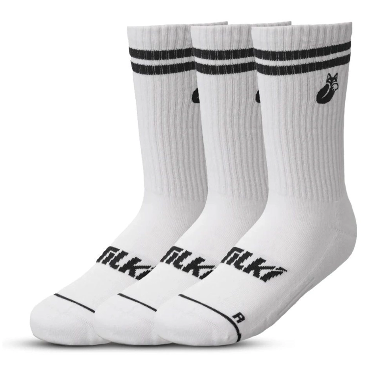 CALCETIN TILKI COMFORT LINE BLANCO/AMARILLO FLUOR PACK X3 TENIS PADEL - 2