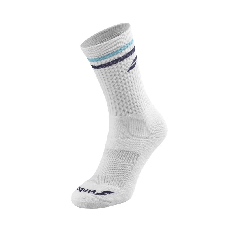 CALCETIN BABOLAT TEAM SINGLE BLANCO/AZUL TENIS PADEL - 1