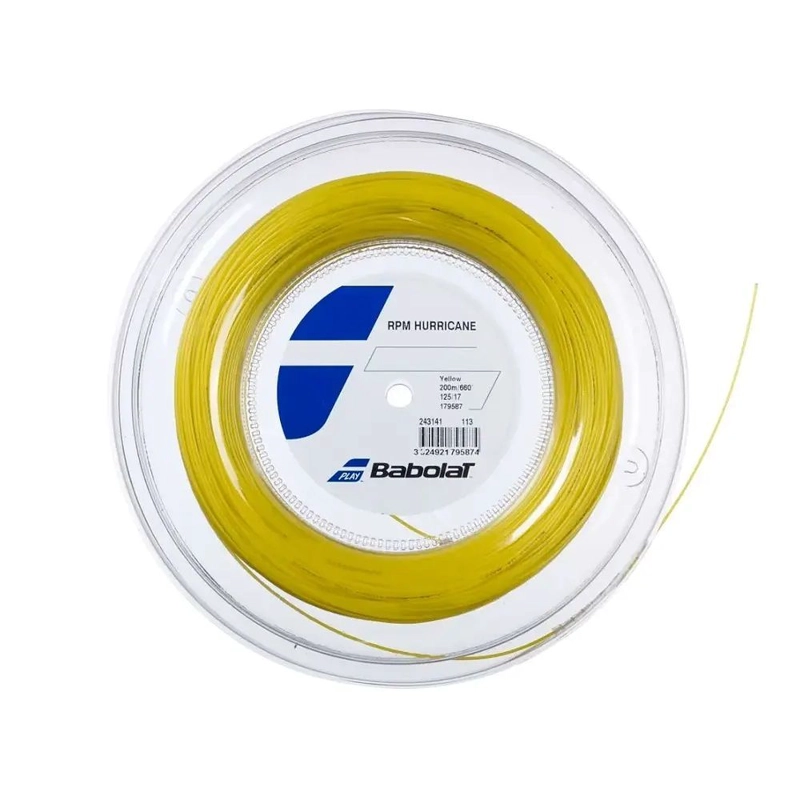 ROLLO DE CUERDA BABOLAT RPM HURRICANE AMARILLO 1.20 - 200M - 1