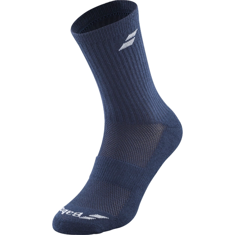 CALCETIN BABOLAT LARGO BLANCO/AZUL/GRIS - 3 PARES - 3