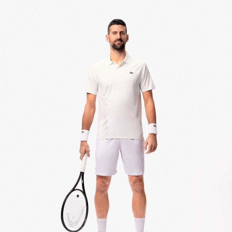 POLERA LACOSTE POLO NOVAK DJOKOVIC ULTRA DRY BLANCA TENIS - 3