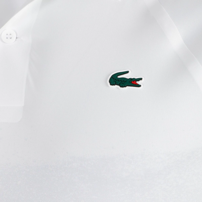 POLERA LACOSTE POLO NOVAK DJOKOVIC ULTRA DRY BLANCA TENIS - 5