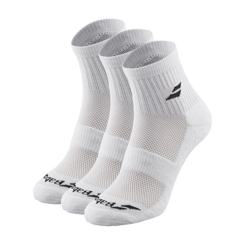 CALCETIN BABOLAT QUARTER BLANCO - 3 PARES TENIS PADEL - 1