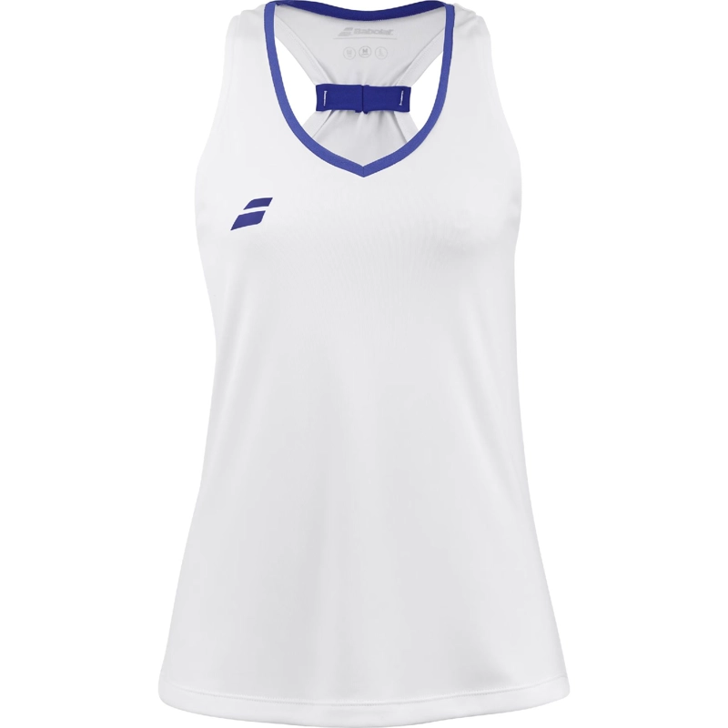 POLERA BABOLAT PLAY TANK TOP WOMEN BLANCA TENIS PADEL - 1