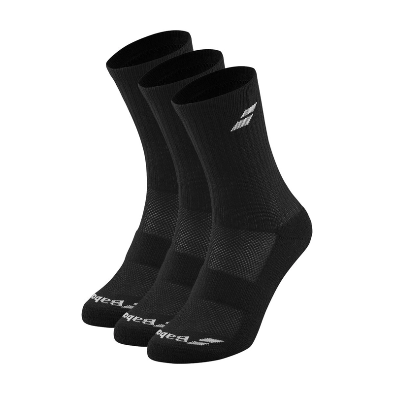 CALCETIN BABOLAT LARGO NEGRO - 3 PARES TENIS PADEL - 1