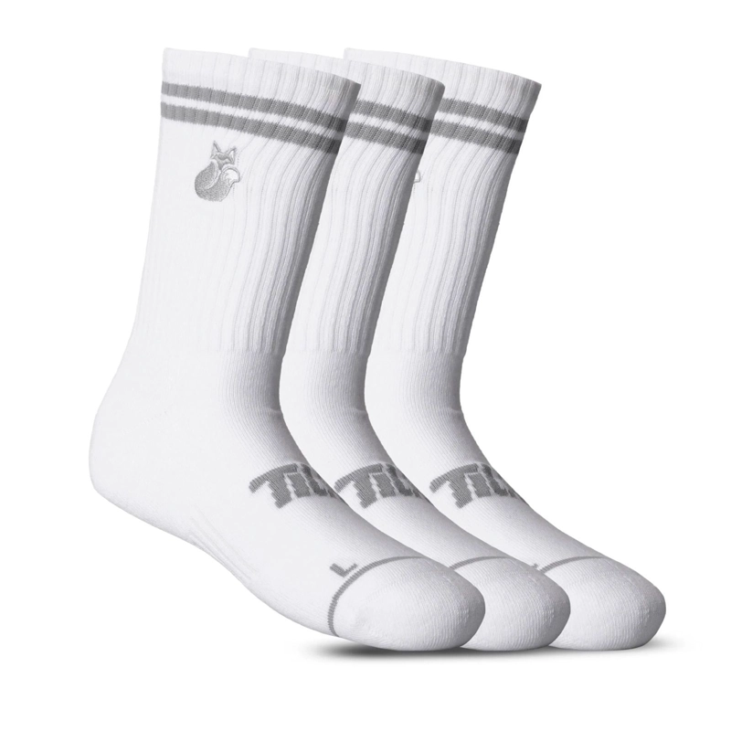 CALCETIN TILKI COMFORT LINE BLANCO/AZUL PACK X3 TENIS PADEL - 3