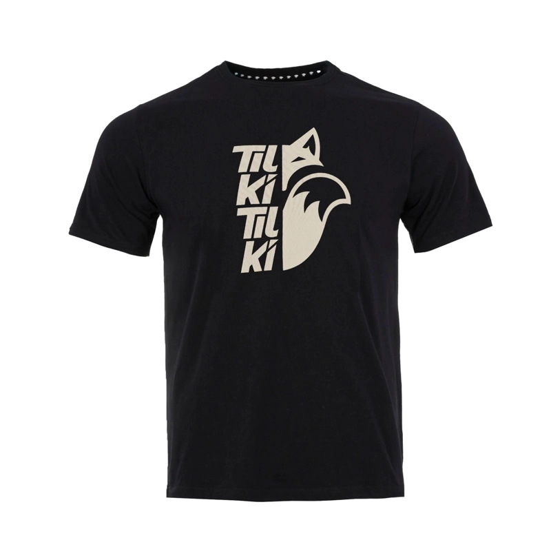 POLERA TILKI COTTON MIX BIG LOGO NEGRA/BLANCA TENIS PADEL - 1