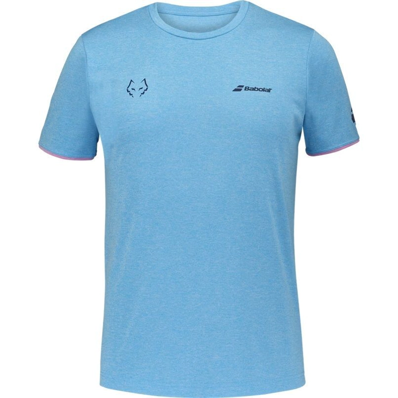 POLERA BABOLAT CREW NECK TEE JUAN LEBRON AZUL CLARO TENIS PADEL - 1