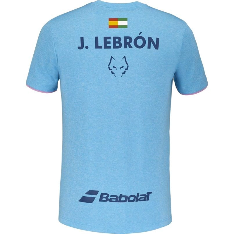 POLERA BABOLAT CREW NECK TEE JUAN LEBRON AZUL CLARO TENIS PADEL - 2