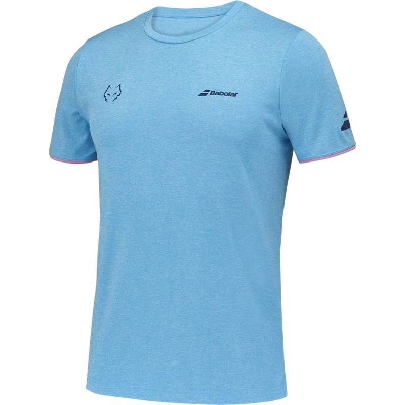 POLERA BABOLAT CREW NECK TEE JUAN LEBRON AZUL CLARO TENIS PADEL - 3