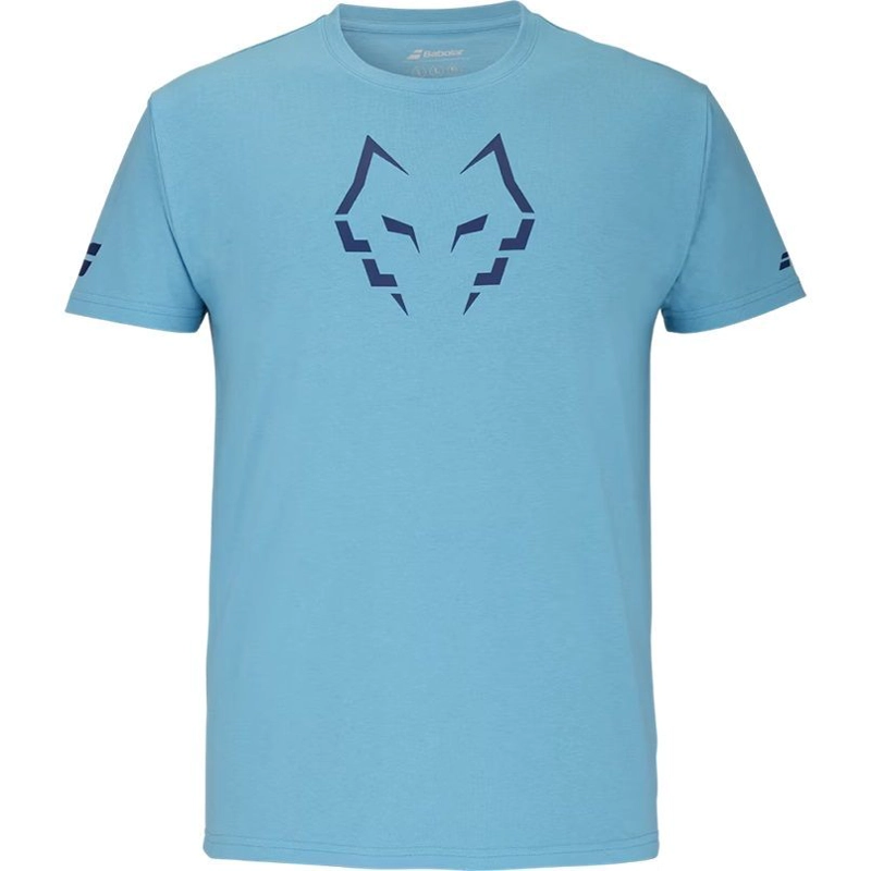 POLERA BABOLAT COTTON JUAN LEBRON AZUL CLARO TENIS PADEL - 1