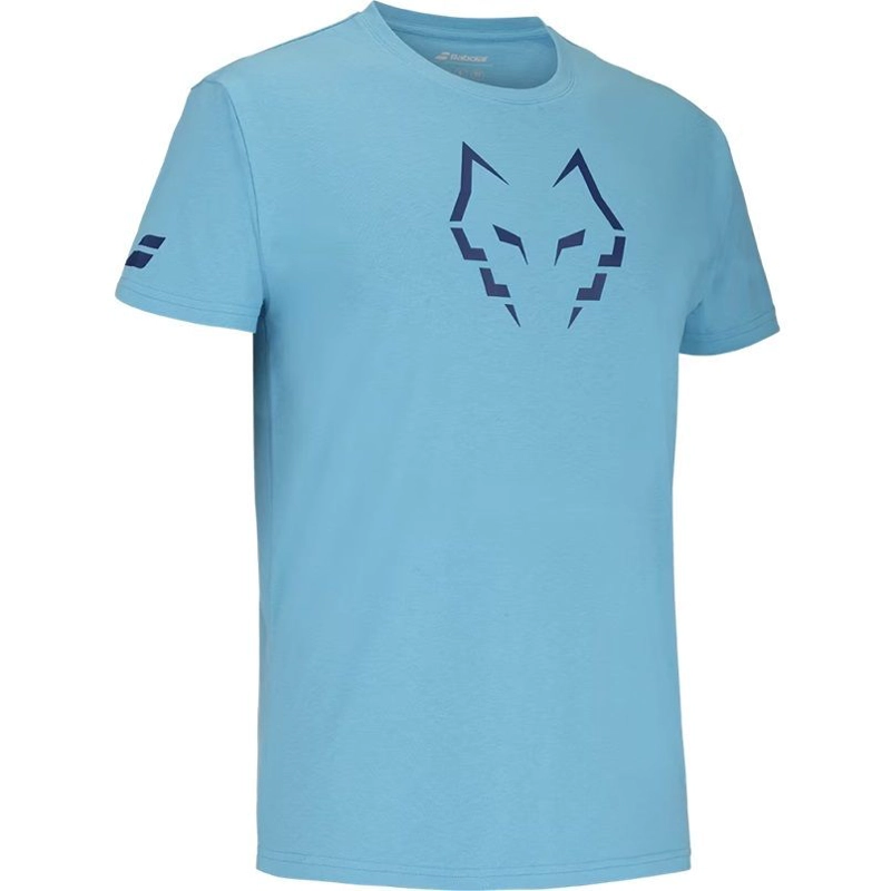 POLERA BABOLAT COTTON JUAN LEBRON AZUL CLARO TENIS PADEL - 2