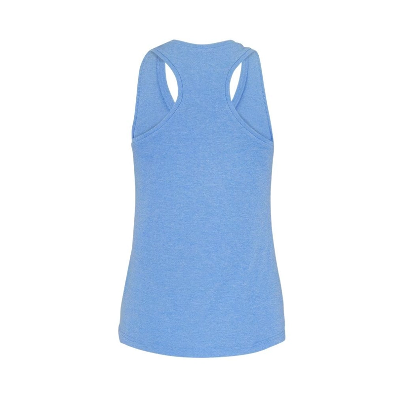 POLERA BABOLAT PLAY TANK TOP WOMEN BLANCA/AZUL TENIS PADEL - 2