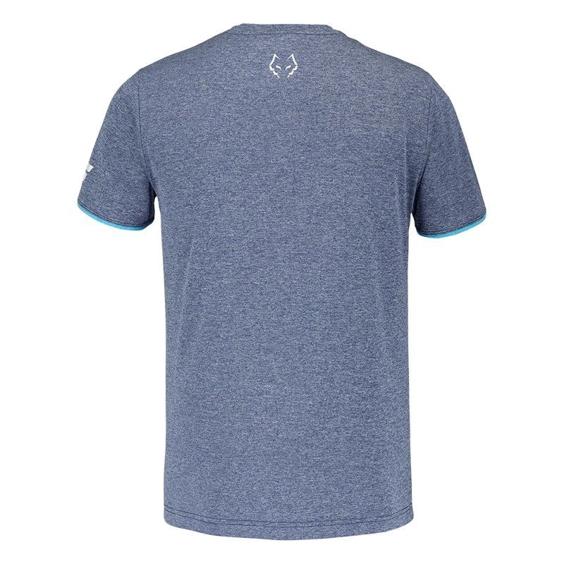 POLERA BABOLAT CREW NECK TEE JUAN LEBRON AZUL/GRIS TENIS PADEL - 2