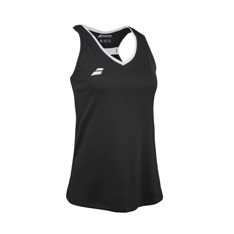POLERA BABOLAT PLAY TANK TOP WOMEN NEGRA TENIS PADEL - 3