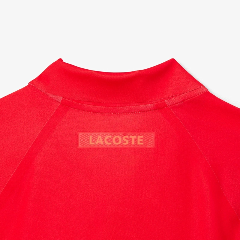 POLERA LACOSTE POLO NOVAK DJOKOVIC ULTRA DRY ROJA TENIS - 3