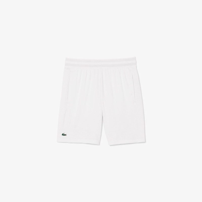 SHORT LACOSTE ULTRA DRY BLANCO TENIS PADEL - 1