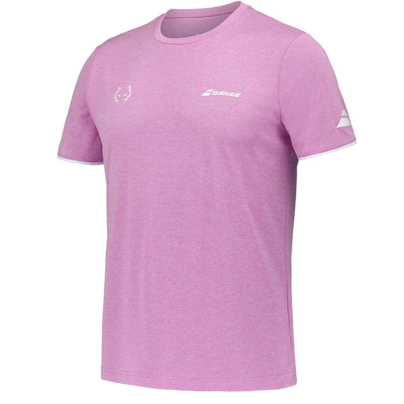 POLERA BABOLAT CREW NECK TEE JUAN LEBRON ROSA TENIS PADEL - 2