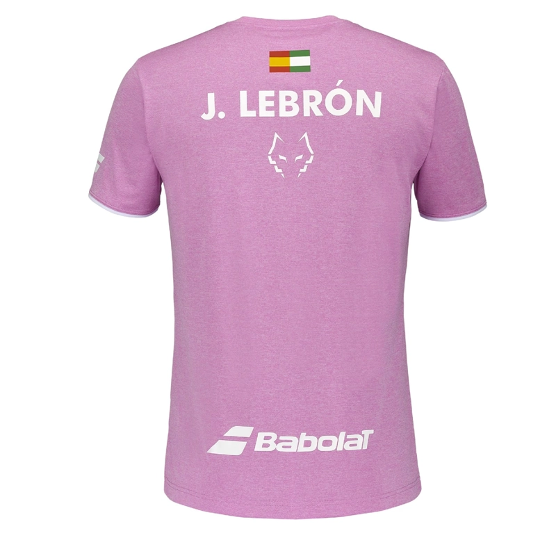 POLERA BABOLAT CREW NECK TEE JUAN LEBRON ROSA TENIS PADEL - 3