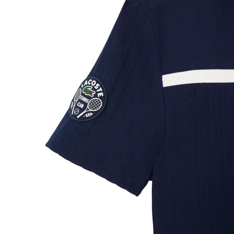 POLERA LACOSTE POLO ULTRA DRY AZUL MARINO TENIS - 3