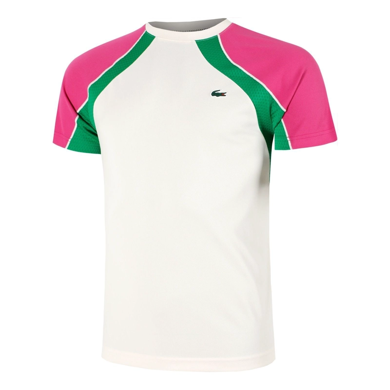POLERA LACOSTE ULTRA DRY CREMA TENIS - 1