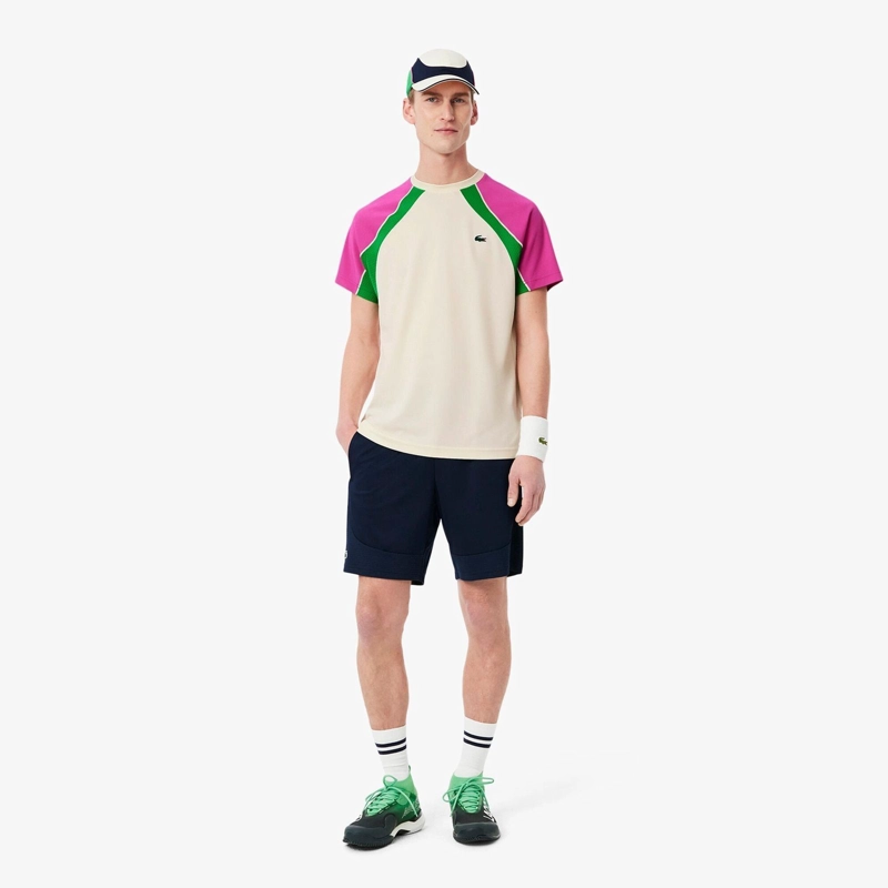 POLERA LACOSTE ULTRA DRY CREMA TENIS - 3
